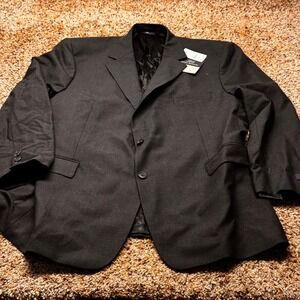 Brooks Brothers 346 Mens Stretch Blazer Charcoal Grey Sport Coat 48 Reg NEW